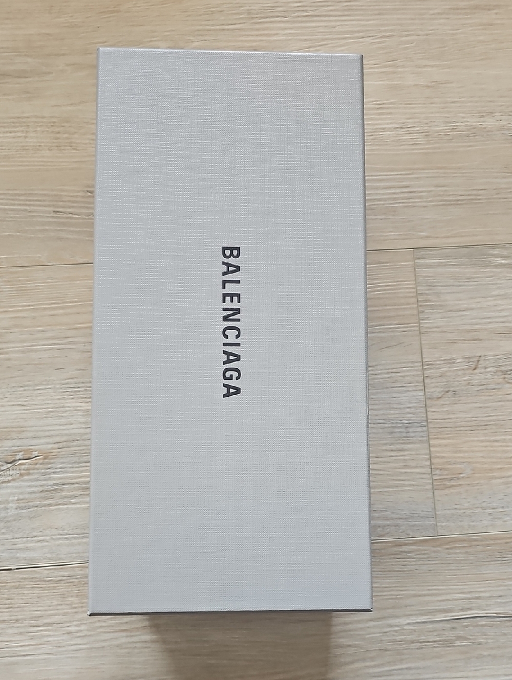 Balenciaga Box in Light Gray with Black Logo